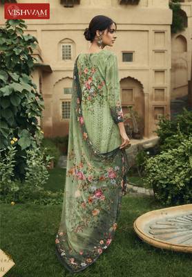 Green digital print crepe salwar 2
