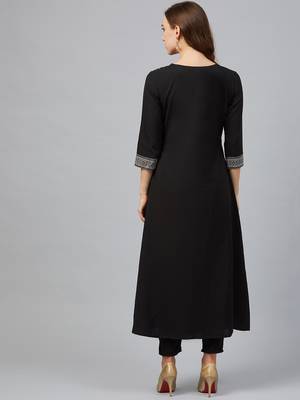 Black printed crepe kurtas-and-kurtis 2
