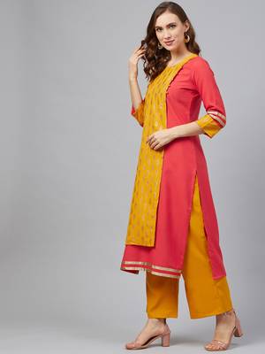 Coral printed rayon kurtas-and-kurtis 3