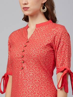Coral printed rayon kurtas-and-kurtis 4
