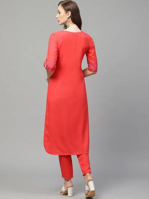 Coral printed rayon kurtas-and-kurtis 2