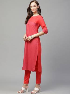 Coral printed rayon kurtas-and-kurtis 4