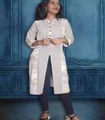 Ladies Pure Cotton Kurti In Cut and Stitch With Front Tabla 