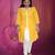 Front Slit Women's Cotton Kurti With Handmade Buttons