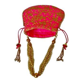 Ethnic Style Designer Partywear Clutch Bag for Women (Pink) 3