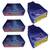 atorakushon   Parachute Combo Saree Cover and Blouse Cover Garments Wardrobe Organizer Set of 5 (Blue)