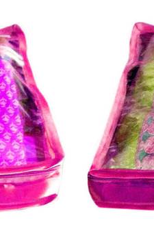 Atorakushon 2 Piece satin-sarees Blouse Cover Wardrobe Cloth Bag Garments Cover Travel Organizer Wedding Gift Pink