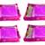Atorakushon 4Piece Satin Saree Blouse Cover Wardrobe Cloth Bag Garments Cover Travel Organizer Wedding Gift Pink