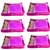 Atorakushon 6Piece Satin  Saree Blouse Cover Wardrobe Cloth Bag Garments Cover Travel Organizer Wedding Gift Pink