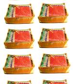 Atorakushon 10Piece Satin  Saree Blouse Cover Wardrobe Cloth Bag Garments Cover Travel Organizer Wedding Gift Gold