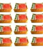 Atorakushon 12Piece Satin  Saree Blouse Cover Wardrobe Cloth Bag Garments Cover Travel Organizer Wedding Gift Gold