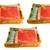 Atorakushon 3Piece Satin  Saree Blouse Cover Wardrobe Cloth Bag Garments Cover Travel Organizer Wedding Gift Gold