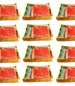 Atorakushon 12Piece Satin  Saree Blouse Cover Wardrobe Cloth Bag Garments Cover Travel Organizer Wedding Gift Gold