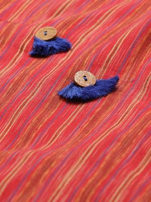 Red printed cotton ethnic-kurtis 4