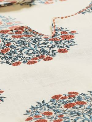 Off-white printed cotton ethnic-kurtis 4