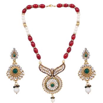 Maroon necklaces 1