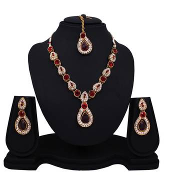 Maroon necklaces 1