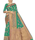 Green Woven  Art Silk Saree With Blouse