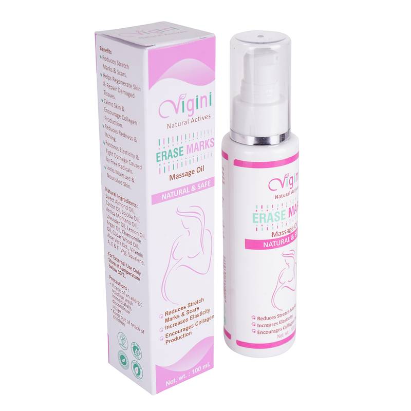 Stretch Marks Scar removal cream oil in during after pregnancy delivery women No Mineral Oil 100 ml