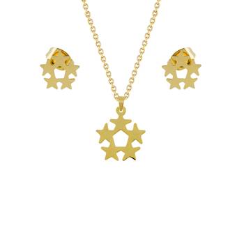 Gold Plated Delicate Pandent Set Designer For Women Girls 4