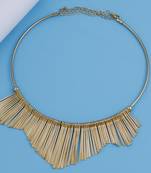 Stylish Golden Stick Designer  Fancy Necklace Set For Women Girl