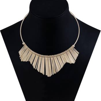 Stylish Golden Stick Designer  Fancy Necklace Set For Women Girl 3