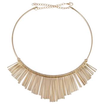 Stylish Golden Stick Designer  Fancy Necklace Set For Women Girl 5