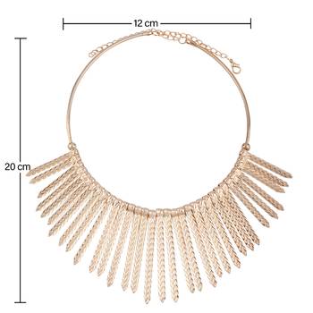 Stylish Golden Stick Designer  Fancy Necklace Set For Women Girl 4