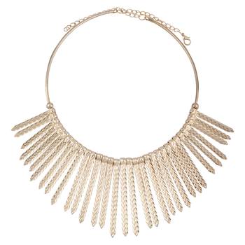 Stylish Golden Stick Designer  Fancy Necklace Set For Women Girl 5