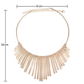 Stylish Golden Stick Designer  Fancy Necklace Set For Women Girl 4