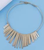 Stylish Golden Stick Designer  Fancy Necklace Set For Women Girl