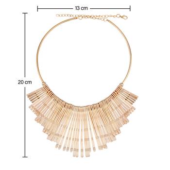 Stylish Golden Stick Designer  Fancy Necklace Set For Women Girl 4