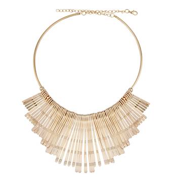 Stylish Golden Stick Designer  Fancy Necklace Set For Women Girl 5