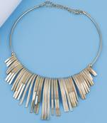 Stylish Golden Stick Designer  Fancy Necklace Set For Women Girl