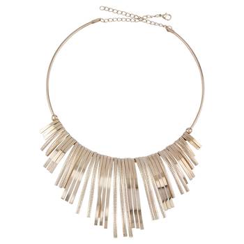 Stylish Golden Stick Designer  Fancy Necklace Set For Women Girl 5