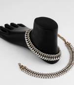 Gold plated White Diamond Anklet for Women And Girl