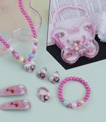 Designer kids Jewellery Set With Butterfly Shape Box For Girls Kids Pcs 5
