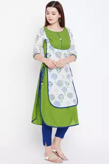 Multicolor printed cotton kurtas-and-kurtis