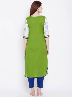 Multicolor printed cotton kurtas-and-kurtis 4