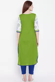 Multicolor printed cotton kurtas-and-kurtis