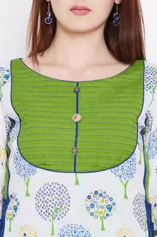Multicolor printed cotton kurtas-and-kurtis