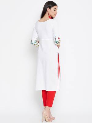 White embroidered cotton kurtas-and-kurtis 5