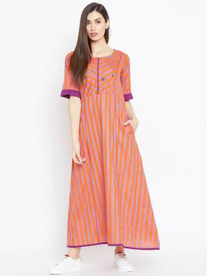 Multicolor striped cotton kurtas-and-kurtis 2