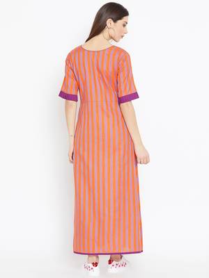 Multicolor striped cotton kurtas-and-kurtis 5