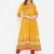 Yellow printed cotton kurtas-and-kurtis