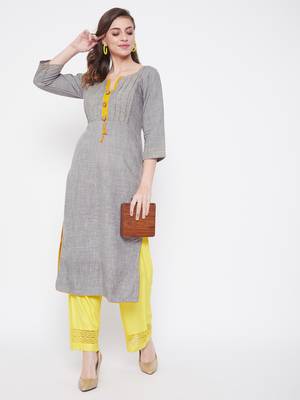 Grey printed cotton kurtas-and-kurtis 2