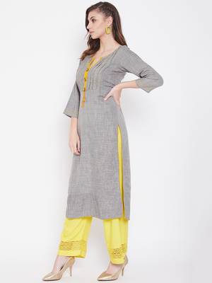 Grey printed cotton kurtas-and-kurtis 3