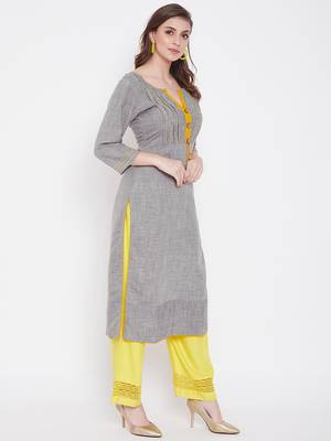 Grey printed cotton kurtas-and-kurtis 4