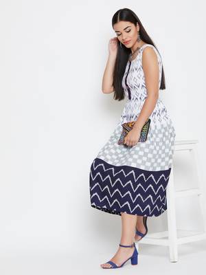 White printed rayon kurtas-and-kurtis 2