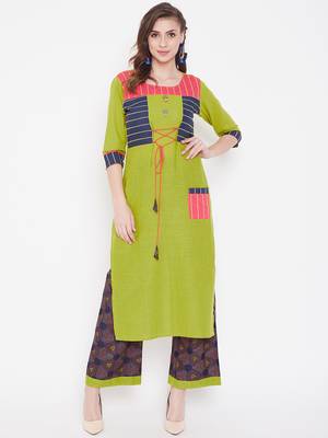 Green printed cotton kurtas-and-kurtis 1